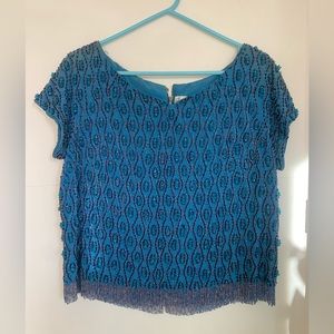 Vintage 1960’s fully beaded top Bullocks Wilshire-Made in Hong Kong